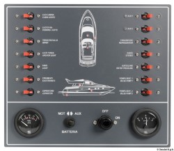 Control panel thermo-magnetic switches powerboat 
